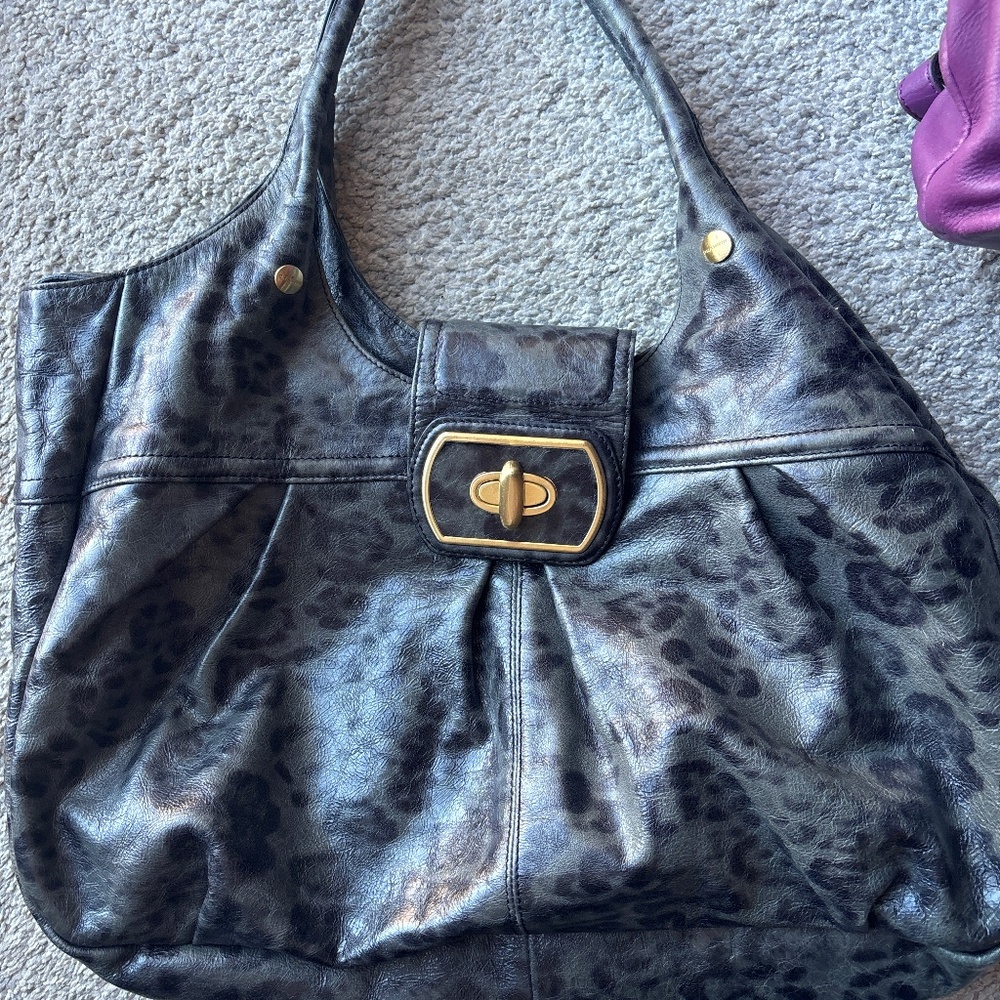 Brahmin cheetah print purse